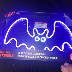LED Toil and Trouble BAT Neon Wall Hanging Indoor Only Sign